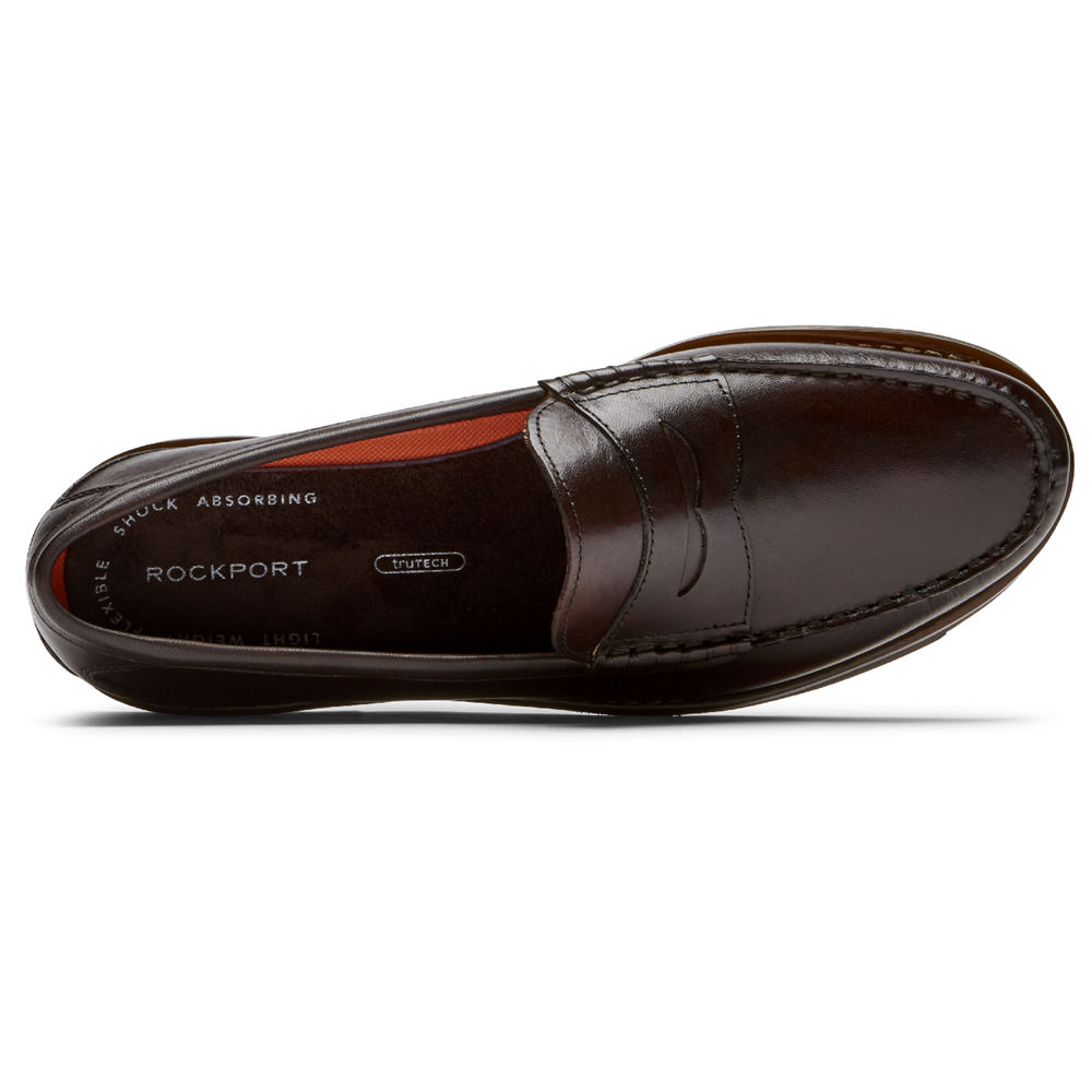 Rockport Loafers For Mens Dark Brown - Modern Prep Penny - RX7932581